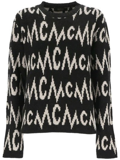 Shop Mcm Sweaters In Black + Egret