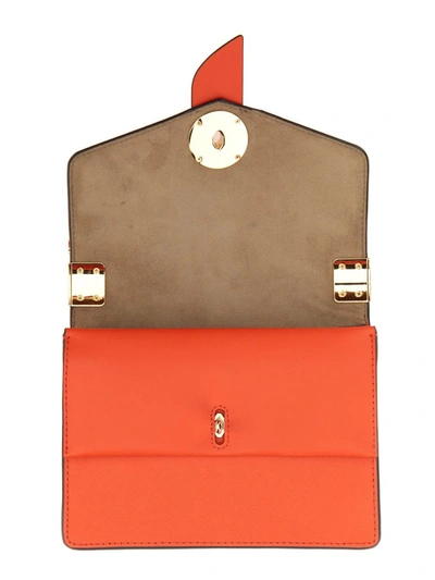 Shop Michael Michael Kors Michael Kors Greenwich Small Shoulder Bag In Orange