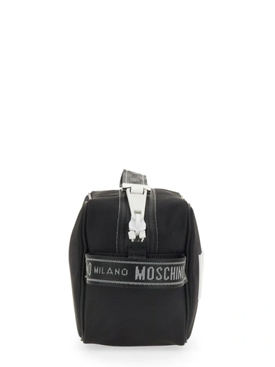 Shop Moschino Beauty Case With Logo In Black