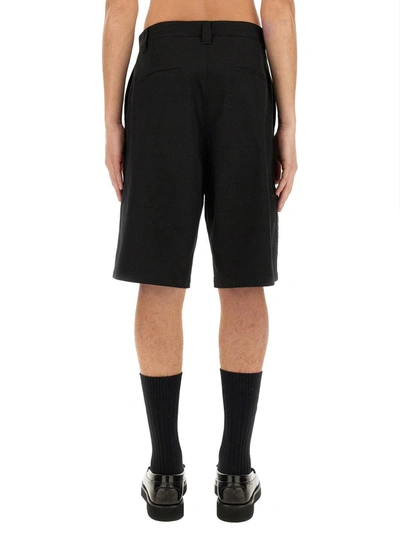 Moschino Couture Bermuda With Logo In Black