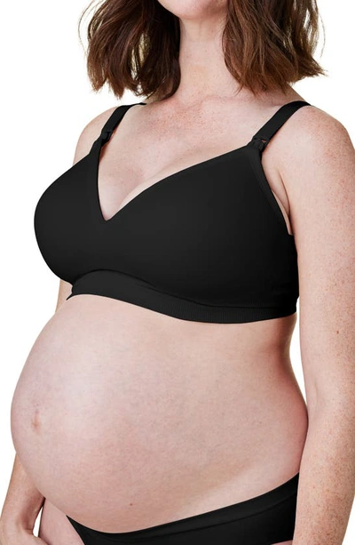 Shop Bravado Designs Plunge Wireless Maternity/nursing Bra In Black
