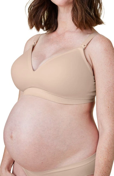Shop Bravado Designs Plunge Wireless Maternity/nursing Bra In Butterscotch