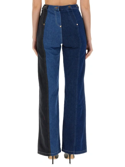 Shop Moschino Jeans Jeans Wide Leg In Denim