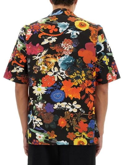 Shop Moschino Shirt With Floral Pattern In Multicolour