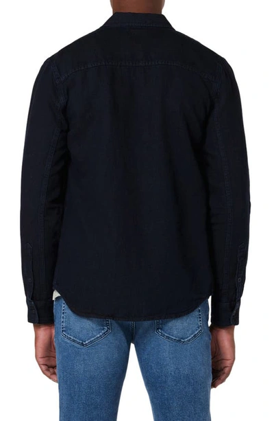 Shop Joe's Lou Indigo Cotton & Linen Button-up Shirt In Midnight Indigo