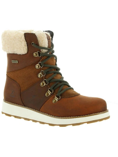 Shop Kamik Ariel F Womens Suede Lace-up Winter & Snow Boots In Brown
