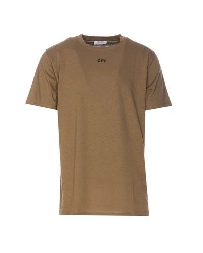 Shop Off-white Off White T-shirts And Polos In Beige