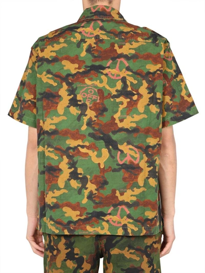 Shop Off-white Camouflage Shirt In Military Green