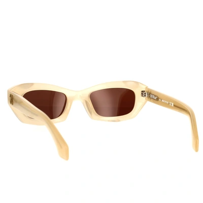 Shop Off-white Sunglasses In Brown