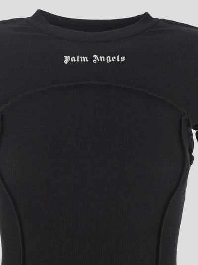 Shop Palm Angels Dress In Blackoffwhite