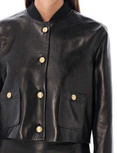 Shop Palm Angels Pa Buttons Blazer In Black/gold