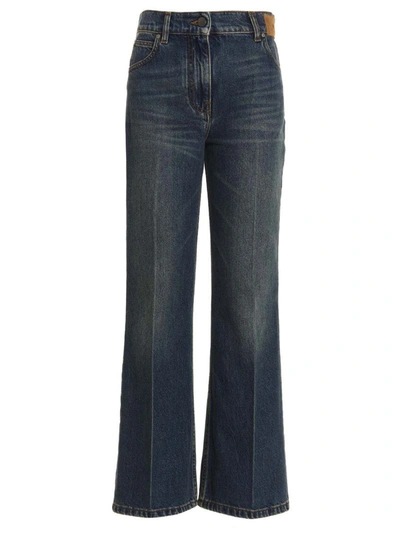 Shop Palm Angels ‘star Flared' Jeans In Blue