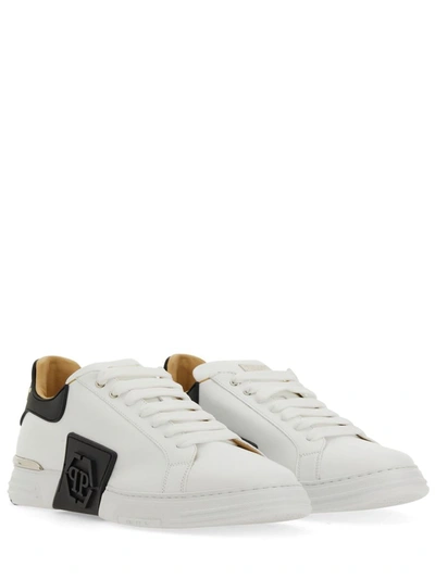 Shop Philipp Plein Hexagon Lo-top Sneaker In White