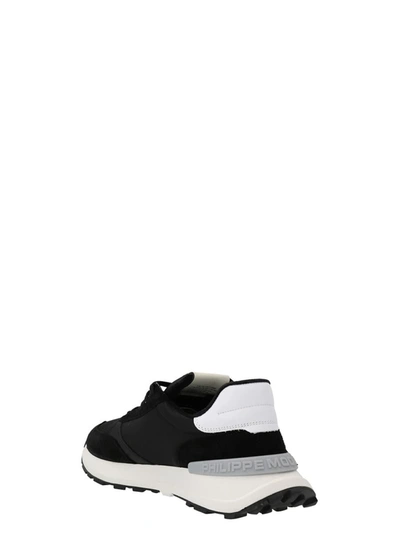 Shop Philippe Model 'antibes' Sneakers In White/black