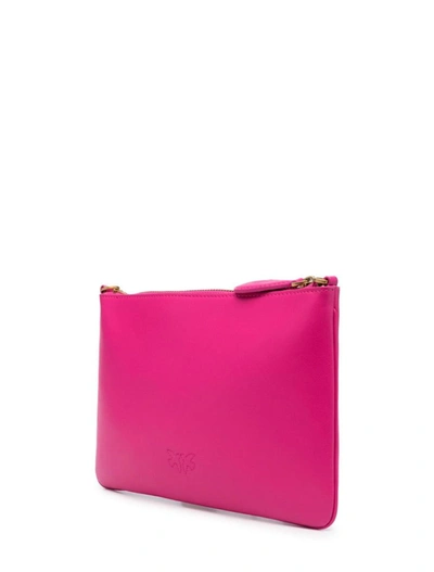 Shop Pinko Wallets In Pink -antique Gold