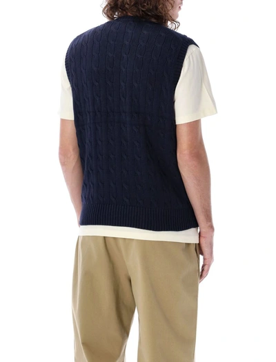 Shop Polo Ralph Lauren Cable Vest In Navy