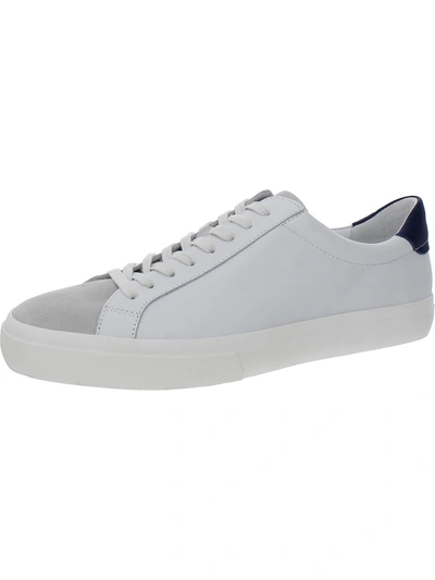 Shop Vince Fulton E Mens Leather Lifestyle Fashion Sneakers In White