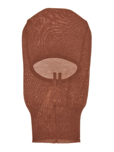 Shop Rick Owens Balaclava "skull" In Brown