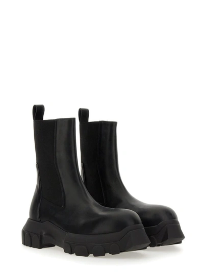 Shop Rick Owens Boot "beatle Bozo Tractor" In Black