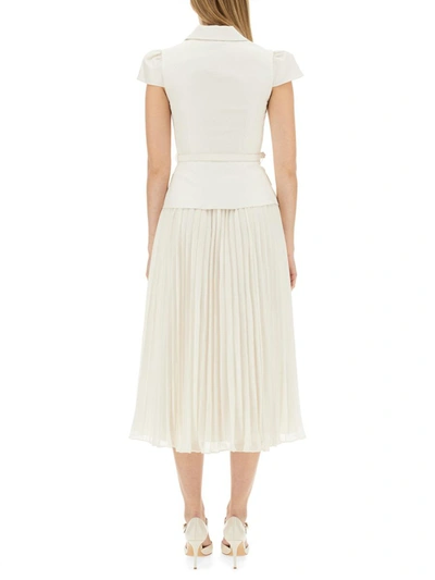 Shop Self-portrait Longuette Dress In White