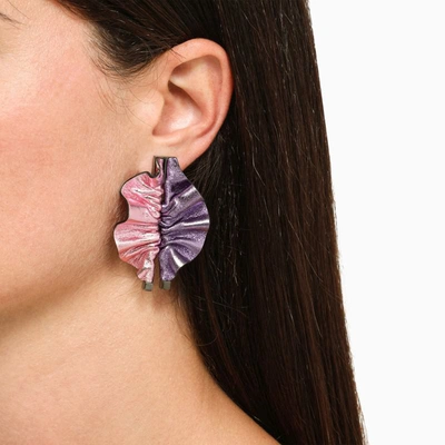 Shop So-le Studio Violet Metallic Minialie Earrings In Purple