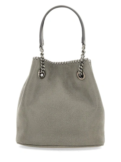 Shop Stella Mccartney "falabella" Bucket Bag In Silver