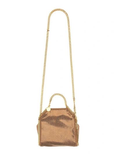 Shop Stella Mccartney Falabella "tiny" Bag In Bronze