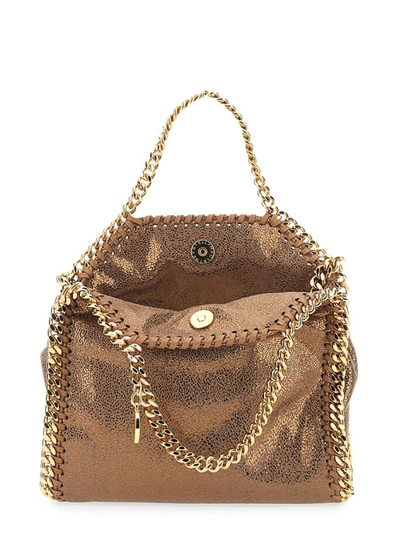 Shop Stella Mccartney Falabella "tiny" Bag In Bronze