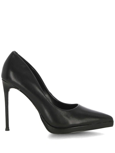 Shop Steve Madden With Heel In Black Leat