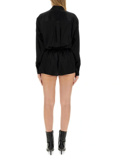 Shop Alexander Wang T T By Alexander Wang Short Jumpsuit With Boxer Silhouette In Black
