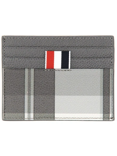 Shop Thom Browne Card Holder With Logo In Multicolour