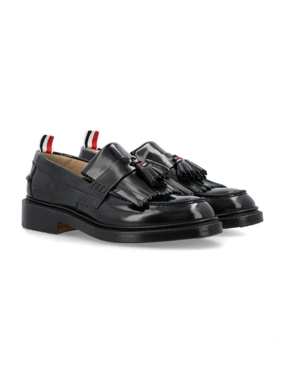 Shop Thom Browne Tassel Loafer In Calf Leather In Black