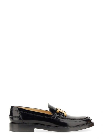 Shop Tod's Leather Loafer In Black