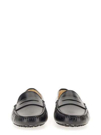 Shop Tod's Rubberized Loafer "kate" In Black