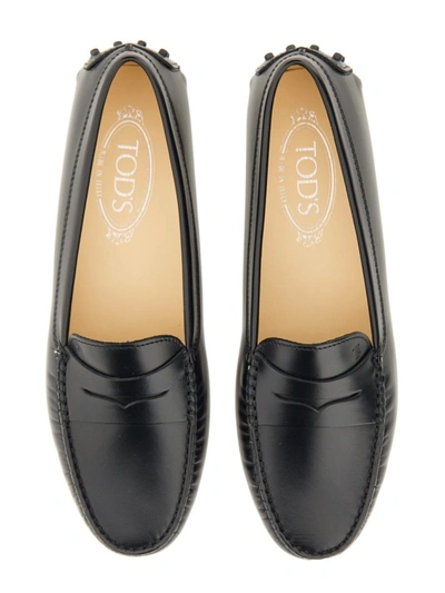 Shop Tod's Rubberized Loafer "kate" In Black