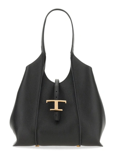 Shop Tod's Timeless T Tote Bag In Black