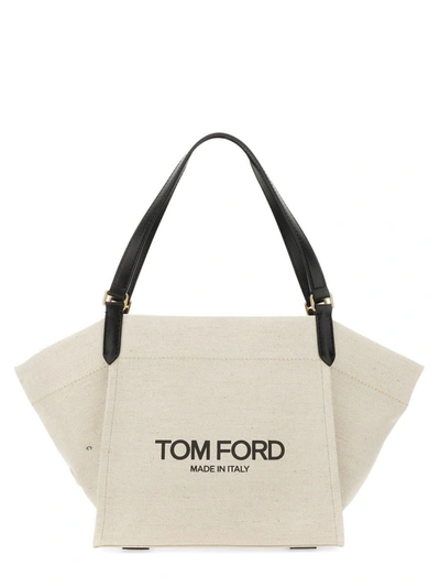 Shop Tom Ford Medium "amalfi" Bag In Black