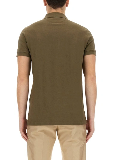 Shop Tom Ford Regular Fit Polo Shirt In Military Green