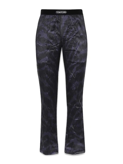 Shop Tom Ford Silk Pants In Dark Brown