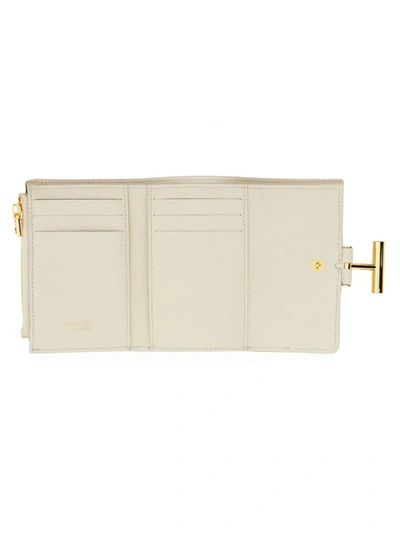 Shop Tom Ford Wallet With Logo In Ivory
