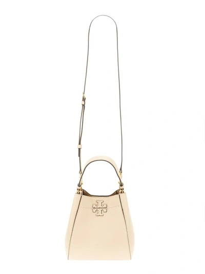 Shop Tory Burch Mcgraw Small Bag In Beige