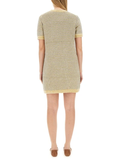 Tory Burch Velvet Dress In Ivory