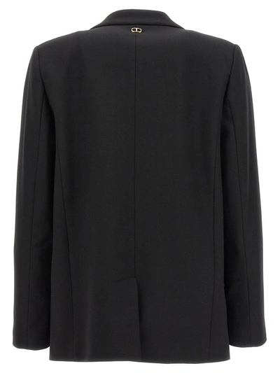Shop Twinset Single-breasted Blazer Jacket In Black