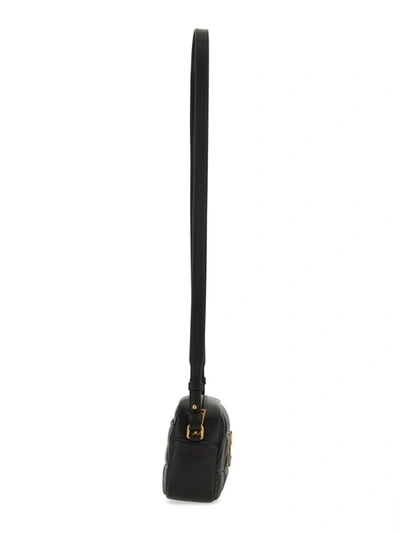Shop Versace "virtus" Shoulder Bag In Black