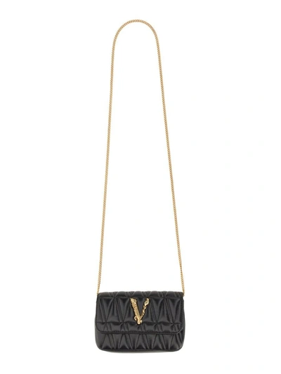 Shop Versace Bag "virtus" In Black