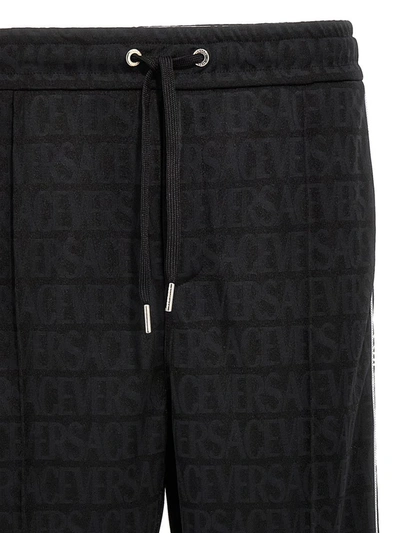 Shop Versace Logo Joggers In Black