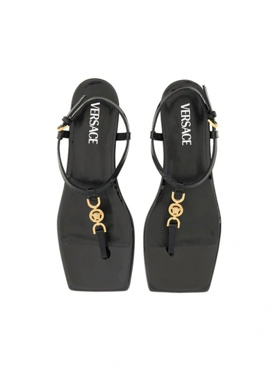 Shop Versace Low Sandal "medusa '95" In Black