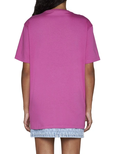 Shop Versace T-shirts And Polos In Waterlily+whithe