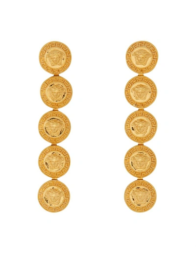 Shop Versace Tribute Jellyfish Pendant Earrings In Gold