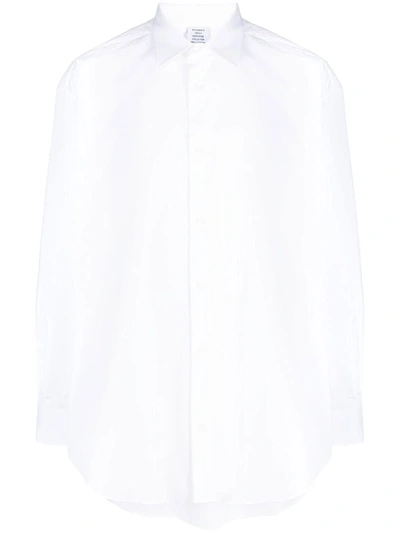 Shop Vetements Logo Back Shirt In White